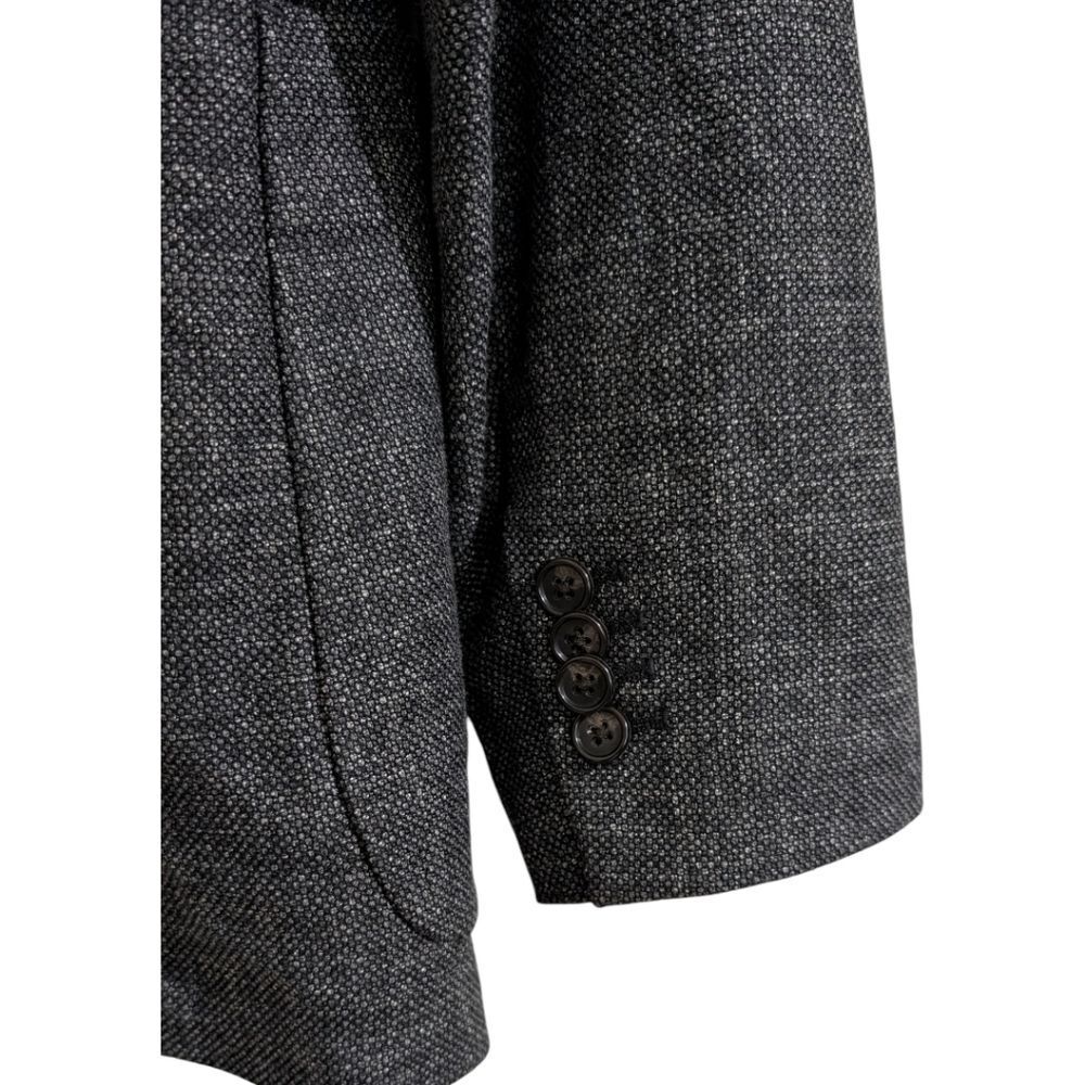 Banana Republic Tailored Slim Fit Tweed Jacket Blazer 42R Dark Charcoal Marzotto - Picture 6 of 12